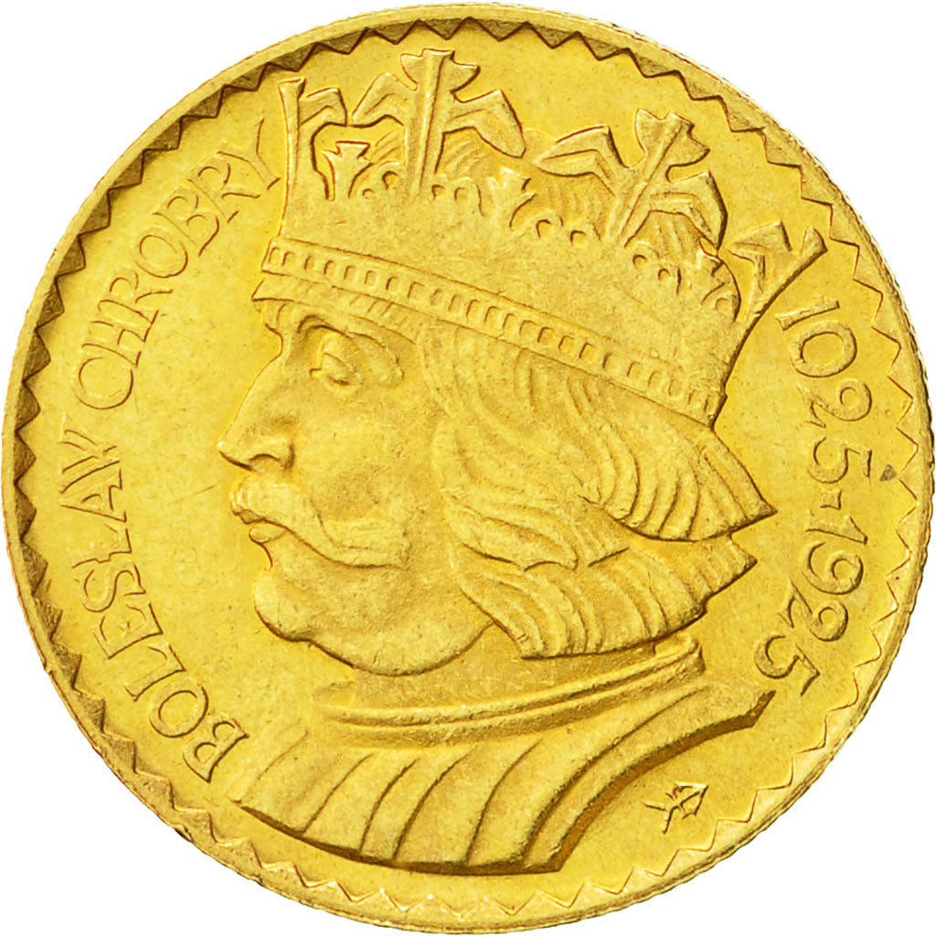 Coin, Poland, 10 Zlotych, 1925, Warsaw, MS(60-62), Gold, KM:32