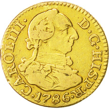 Münze, Spanien, Charles III, 1/2 Escudo, 1786, Madrid, S+, Gold, KM:425.1