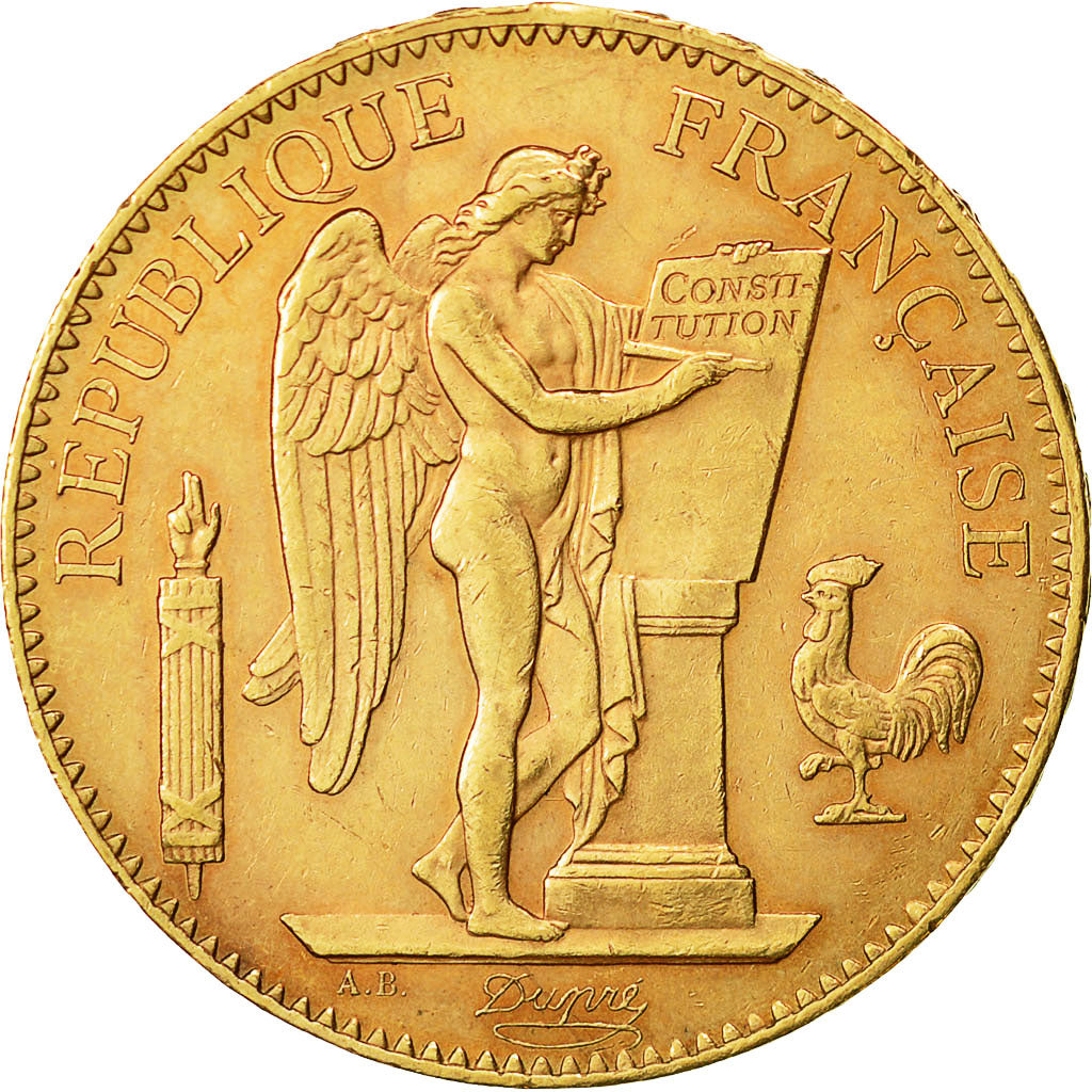Munten, Frankrijk, Génie, 100 Francs, 1907, Paris, PR, Goud, KM:858