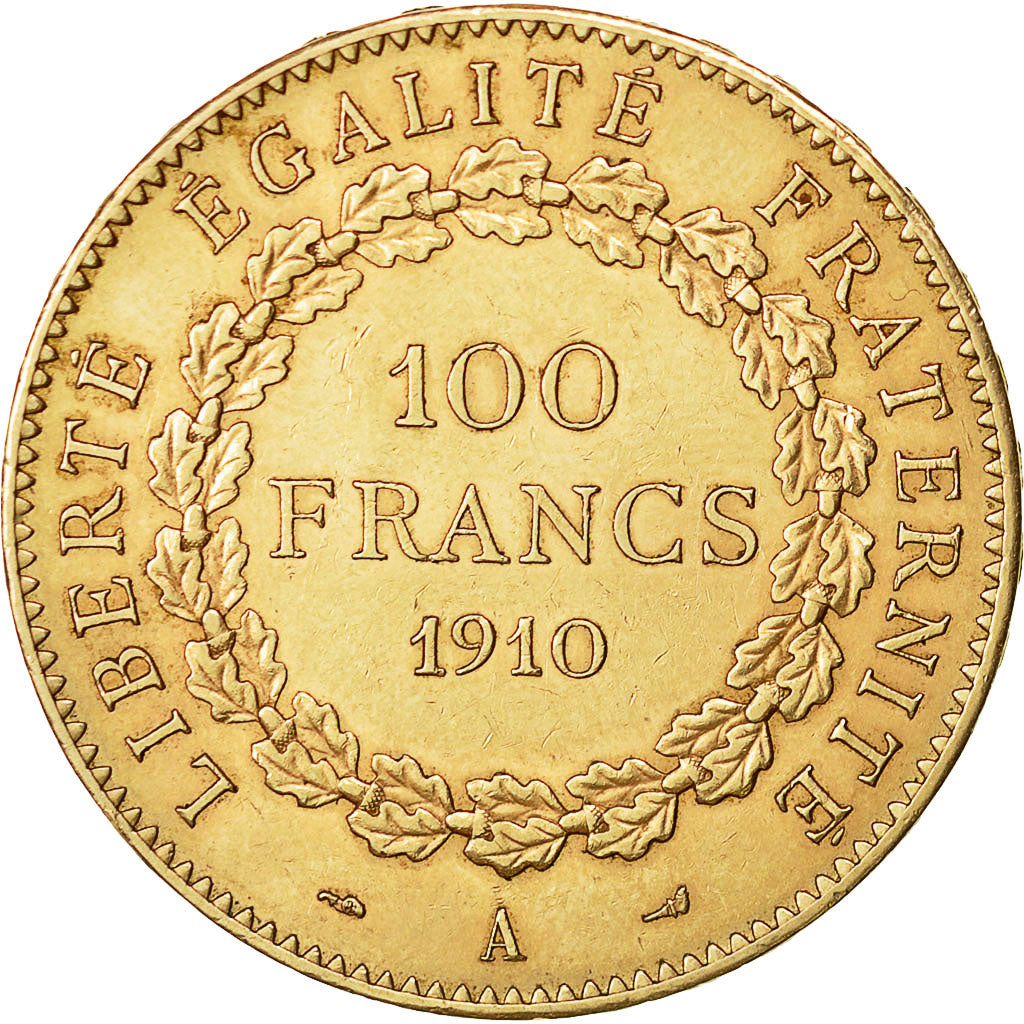 Moneta, Francia, 100 Francs, 1910, Paris, BB+, Oro, KM:858, Gadoury:1137a