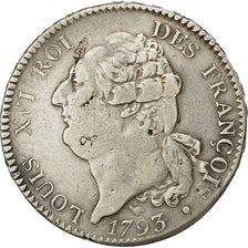 Monnaie, France, Écu de 6 livres françois, ECU, 6 Livres, 1793, Montpellier