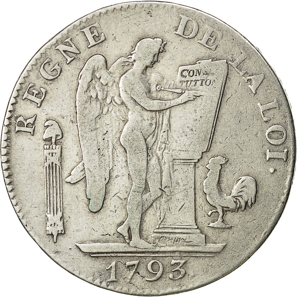 Munten, Frankrijk, Écu de 6 livres françoise, 6 Livres, 1793, Paris, FR+