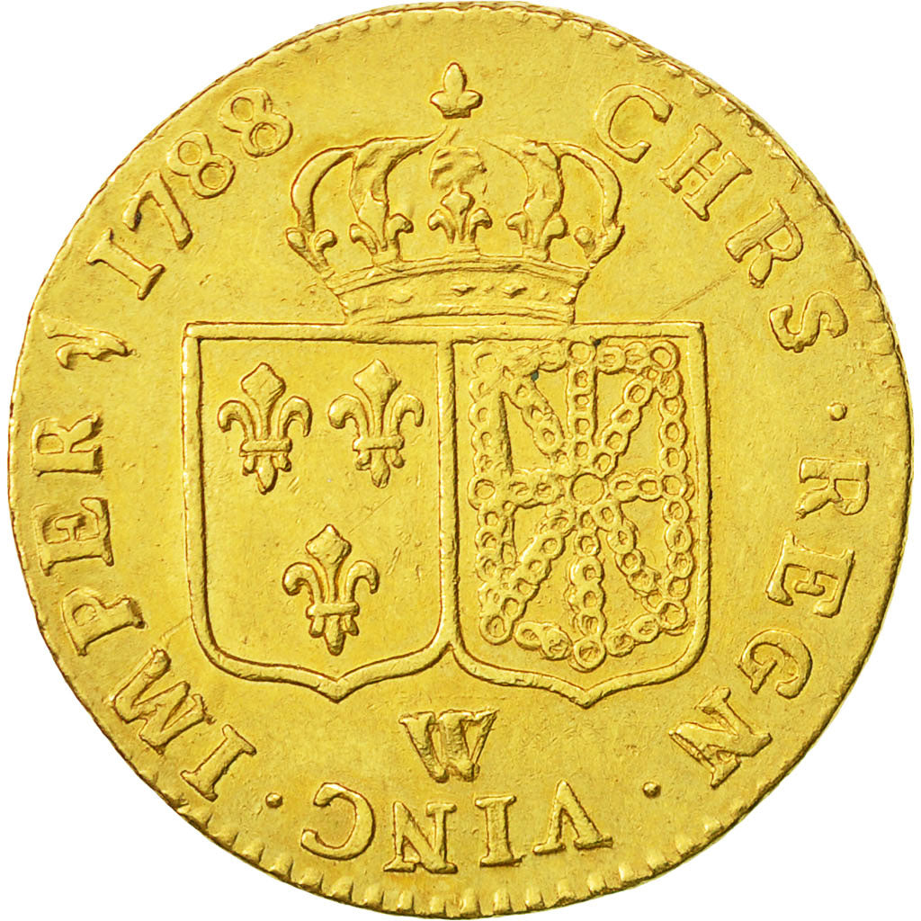 Moneda, Francia, Louis XVI, Louis d'or à la tête nue, Louis d'Or, 1788, Lille