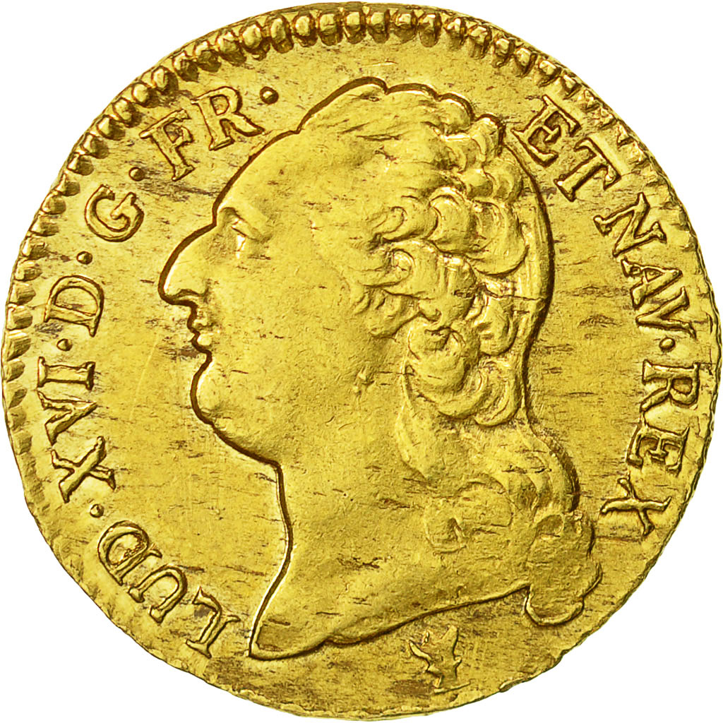 Moneta, Francia, Louis XVI, Louis d'or à la tête nue, Louis d'Or, 1786