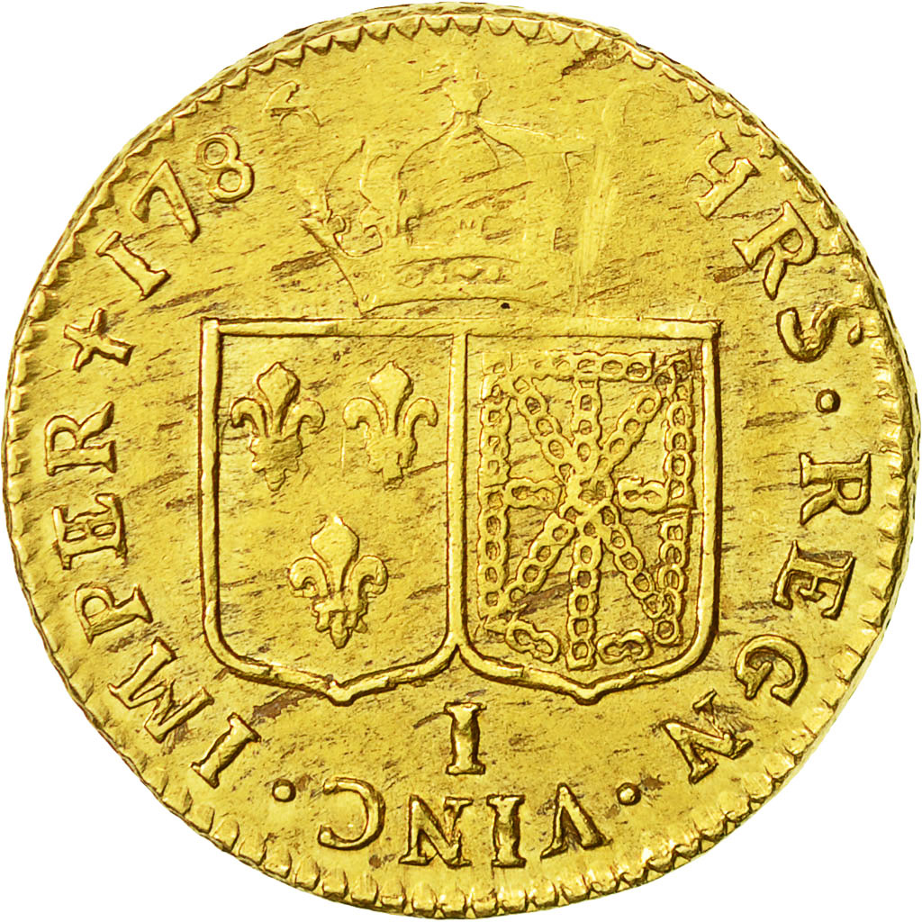 Moneta, Francia, Louis XVI, Louis d'or à la tête nue, Louis d'Or, 1786