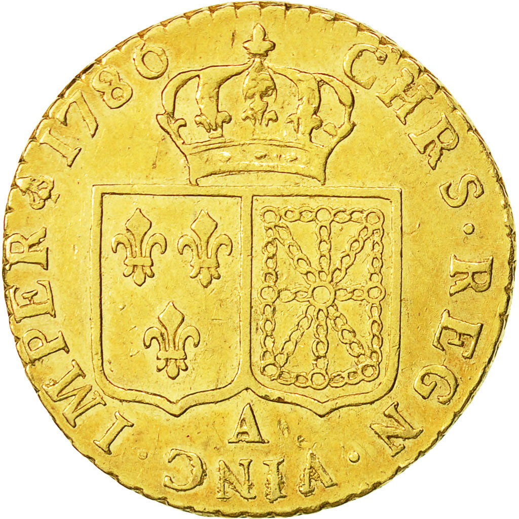 Moneta, Francia, Louis XVI, Louis d'or à la tête nue, Louis d'Or, 1786, Paris