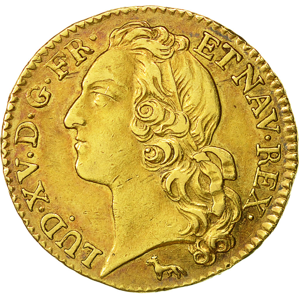 Coin, France, Louis XV, Louis d'or au bandeau, Louis d'Or, 1743, Paris