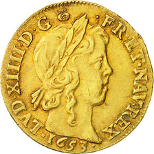 Münze, Frankreich, Louis XIV, Louis d'or à la mèche longue, Louis d'Or, 1653