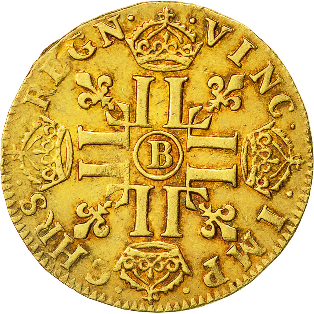 Coin, France, Louis XIV, Louis d'or à la mèche longue, Louis d'Or, 1653