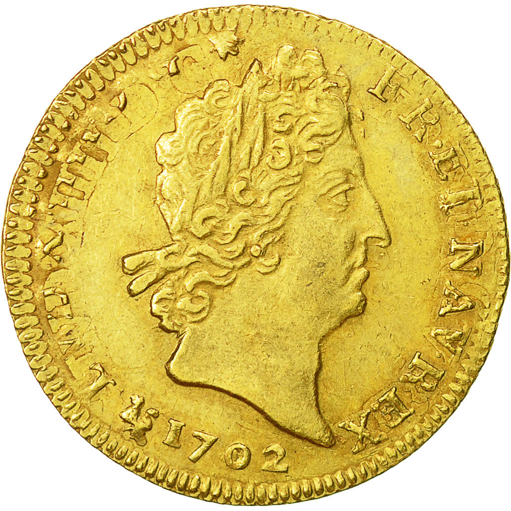 Coin, France, Louis XIV, Louis d'or aux 8 L et aux insignes, Louis d'Or, 1702
