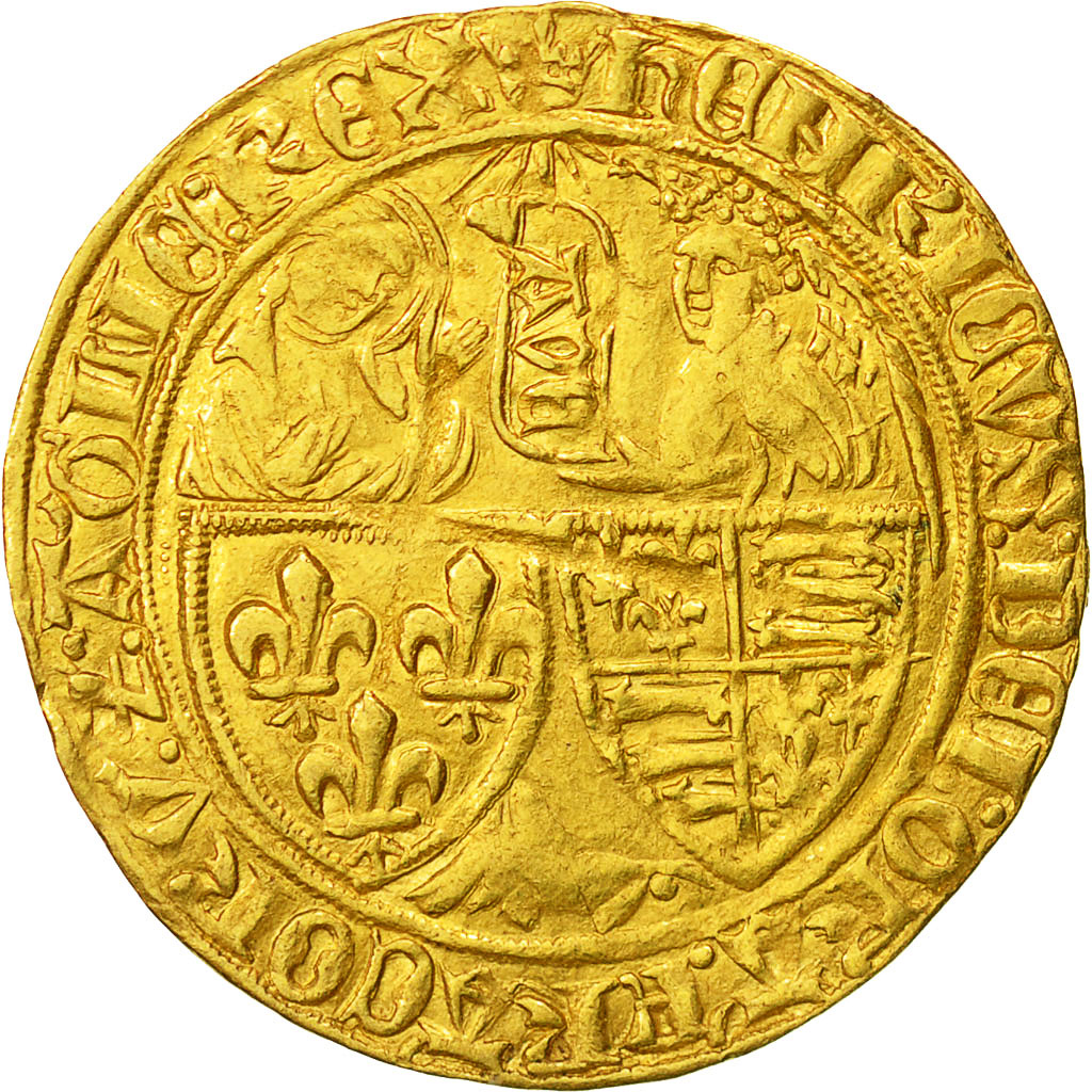 Moneda, Francia, Henri VI de Lancastre, Salut d'or, Paris, MBC, Oro