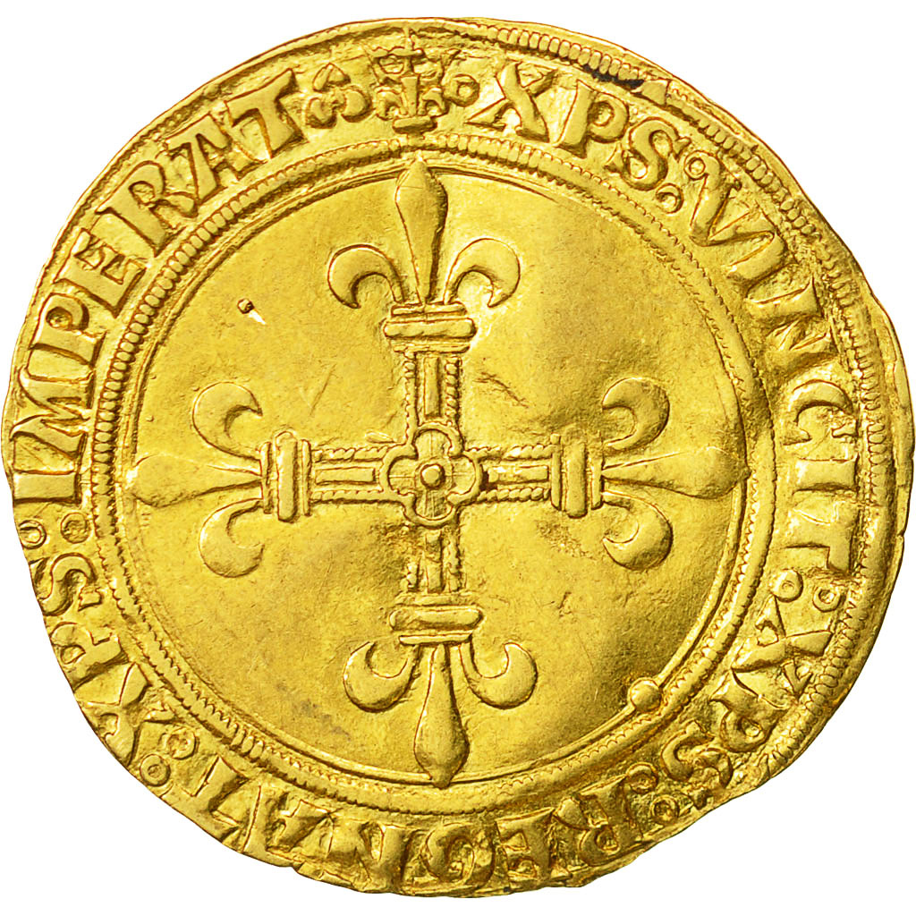 Coin, France, Louis XII, Ecu d'or, Lyon, AU(50-53), Gold, Duplessy:647