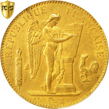 Moneda, Francia, Génie, 100 Francs, 1885, Paris, PCGS, AU58, EBC, Oro, KM:832