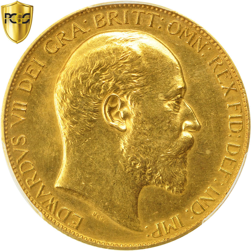 Coin, Great Britain, Edward VII, 2 Pounds, 1902, PCGS, PR Genuine - UNC detail