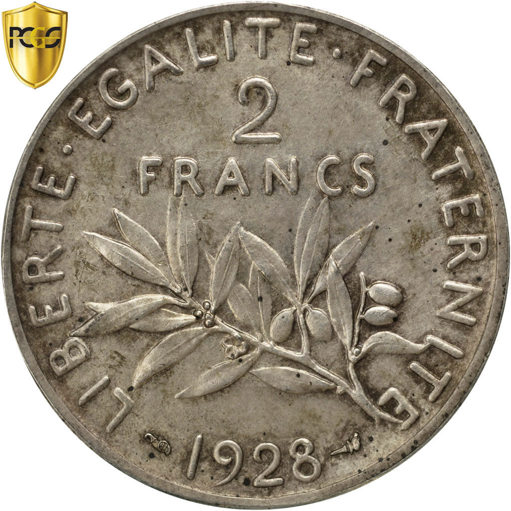 Coin, France, Semeuse, 2 Francs, 1928, Paris, Piéfort, PCGS, SP65, MS(65-70)