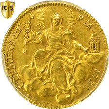 Moneta, STATI ITALIANI, PAPAL STATES, Clement XII, Zecchino, 1738, PCGS, MS62