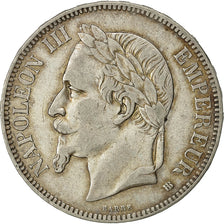 Coin, France, Napoléon III, 5 Francs, 1865, Strasbourg, EF(40-45), Silver