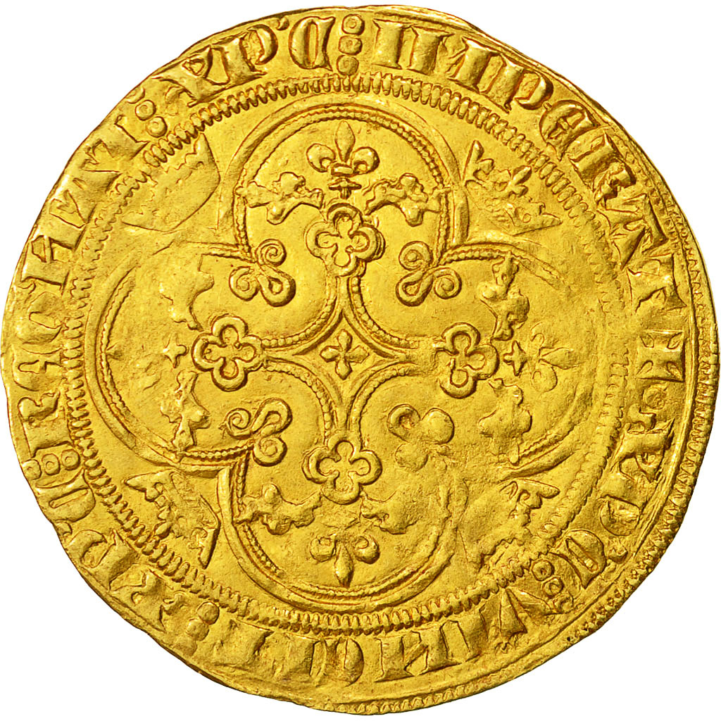 Coin, France, Philippe VI, Pavillon d'or, AU(50-53), Gold, Duplessy:251
