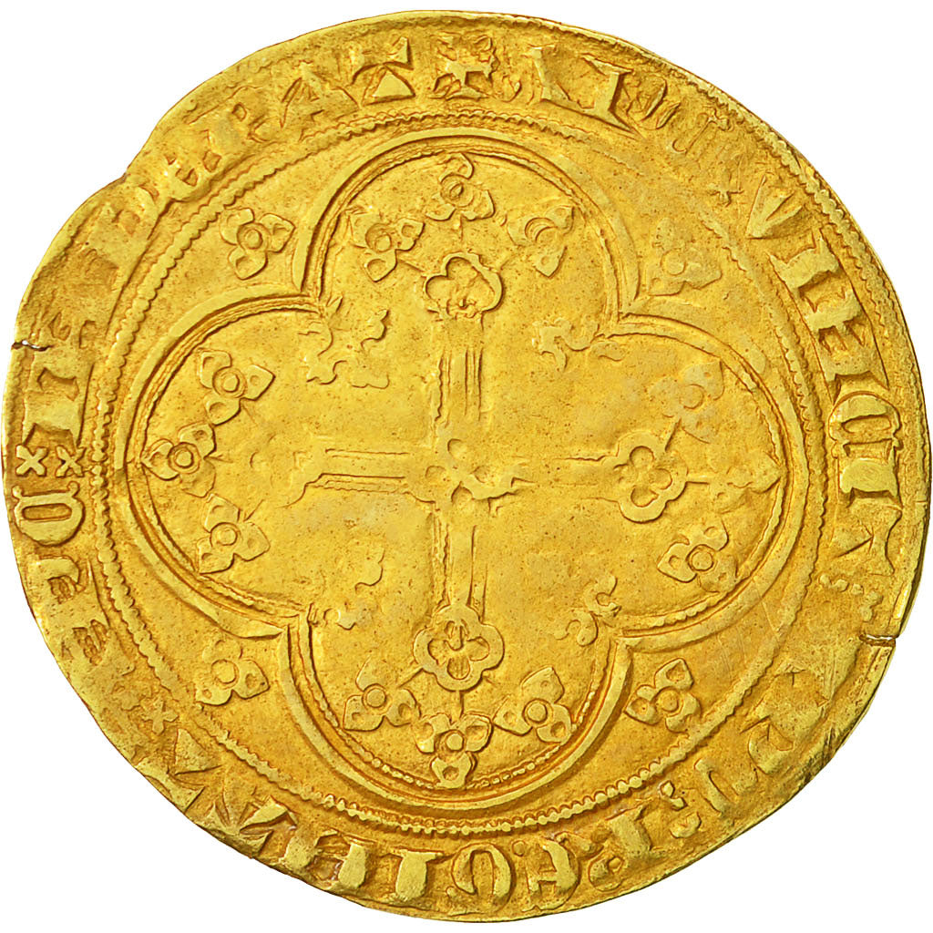 Moneda, Francia, Philippe VI, Ecu d'or à la chaise, Ecu d'or, BC+, Oro