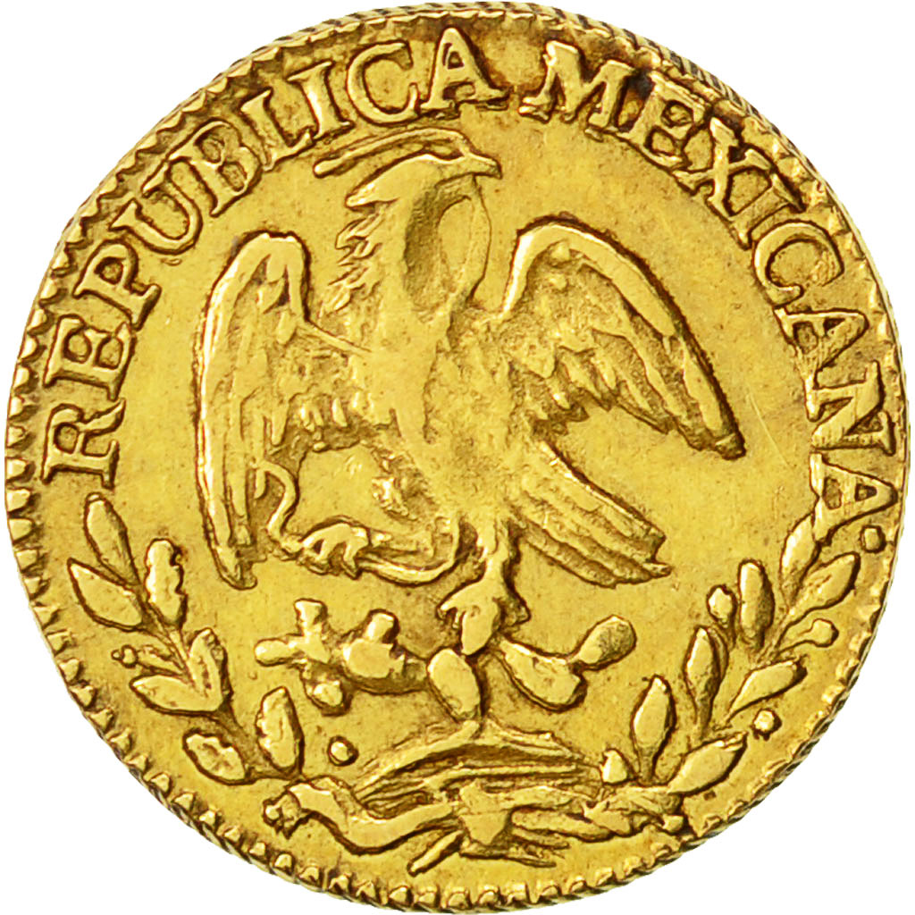 Munten, Mexico, 1/2 Escudo, 1825, Mexico City, ZF, Goud, KM:378.5