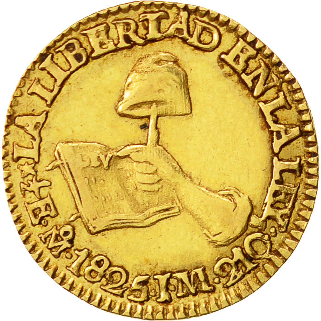 Munten, Mexico, 1/2 Escudo, 1825, Mexico City, ZF, Goud, KM:378.5