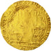 Moneda, Francia, Jean II le Bon, Ecu d'or à la chaise, Ecu d'or, BC, Oro