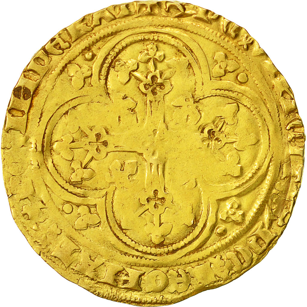 Coin, France, Jean II le Bon, Ecu d'or à la chaise, Ecu d'or, F(12-15), Gold