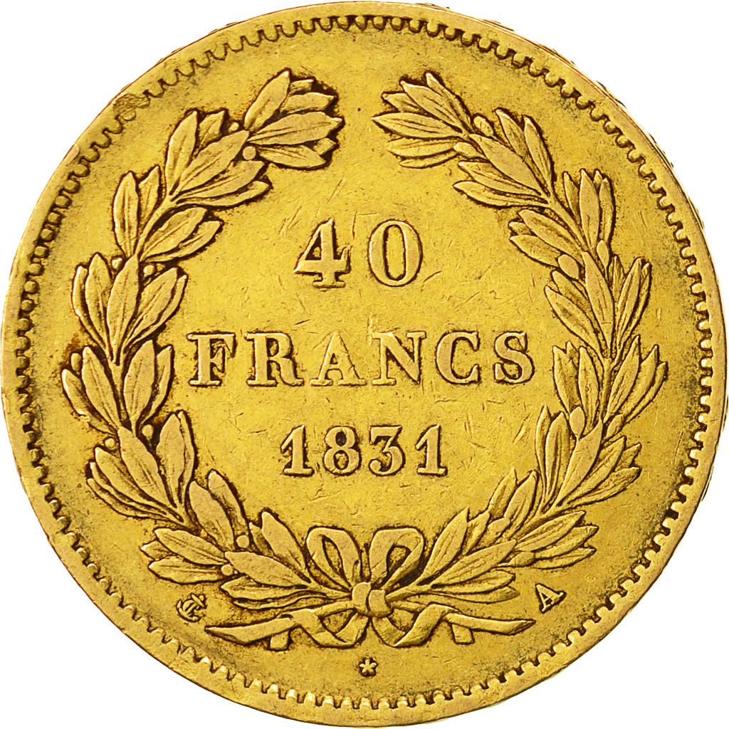 Coin, France, Louis-Philippe, 40 Francs, 1831, Paris, EF(40-45), Gold, KM:747.1