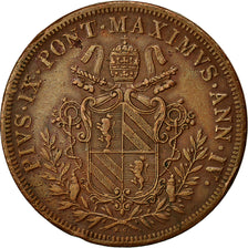 Monnaie, États italiens, PAPAL STATES, Pius IX, 5 Baiocchi, 1849, Roma, TTB+
