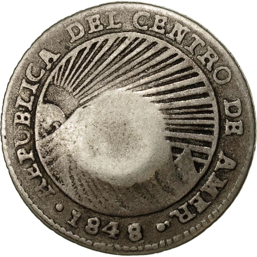Monnaie, Costa Rica, Real, 1848, TB, Argent, KM:72