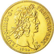 Moneta, Francia, Louis XIII, Refrappe Dix Louis, medaglia, 1640, Paris, SPL, Oro