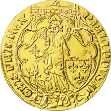 Coin, France, Philippe VI, Refrappe Ange d'Or, Medal, MS(63), Gold