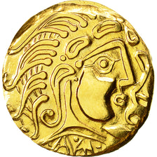 Coin, Parisii, Medal, Refrappe Stater, MS(63), Gold