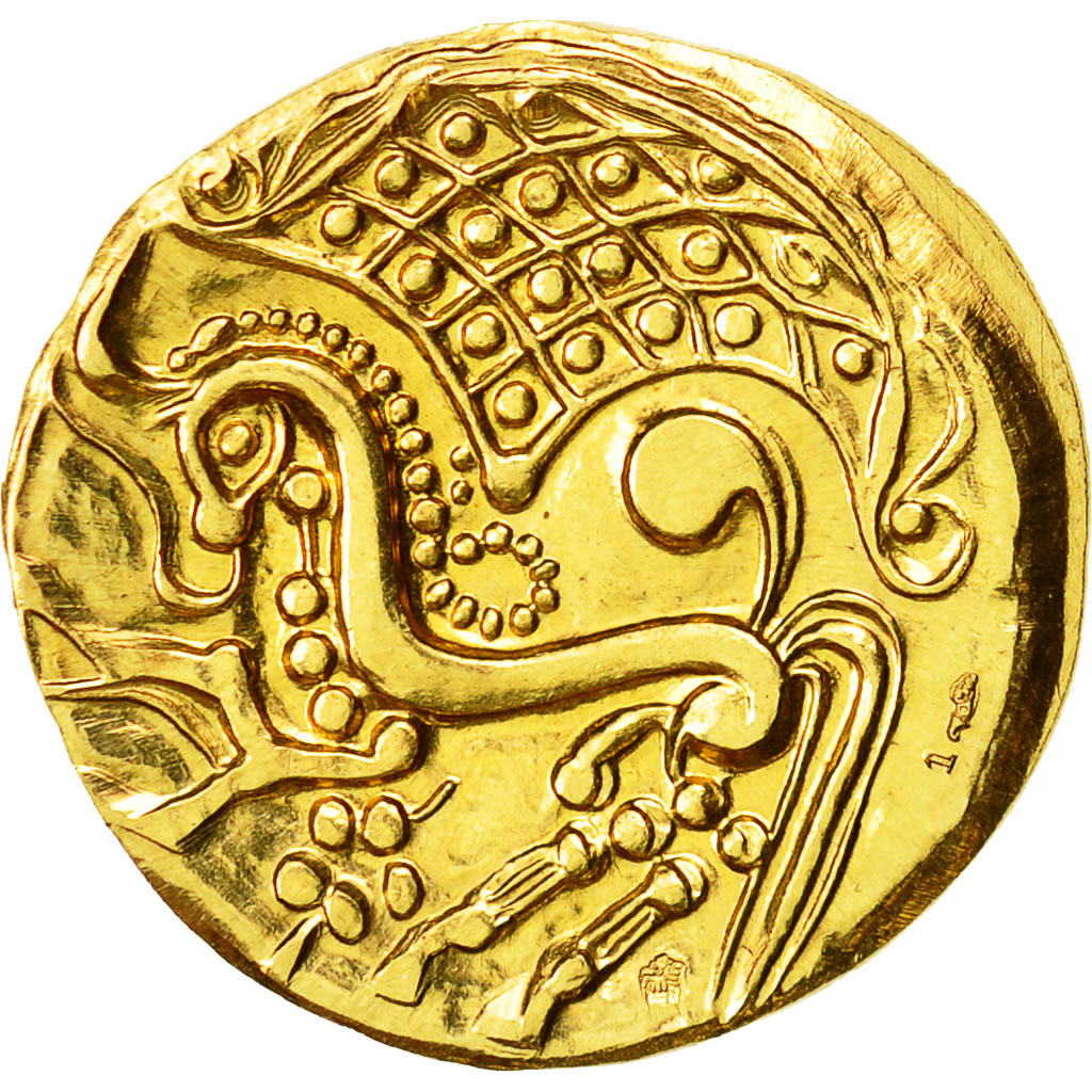 Coin, Parisii, Medal, Refrappe Stater, MS(63), Gold