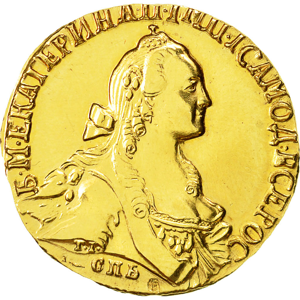 Monnaie, Russie, Refrappe 10 Roubles, Médaille, 1767, SPL, Or