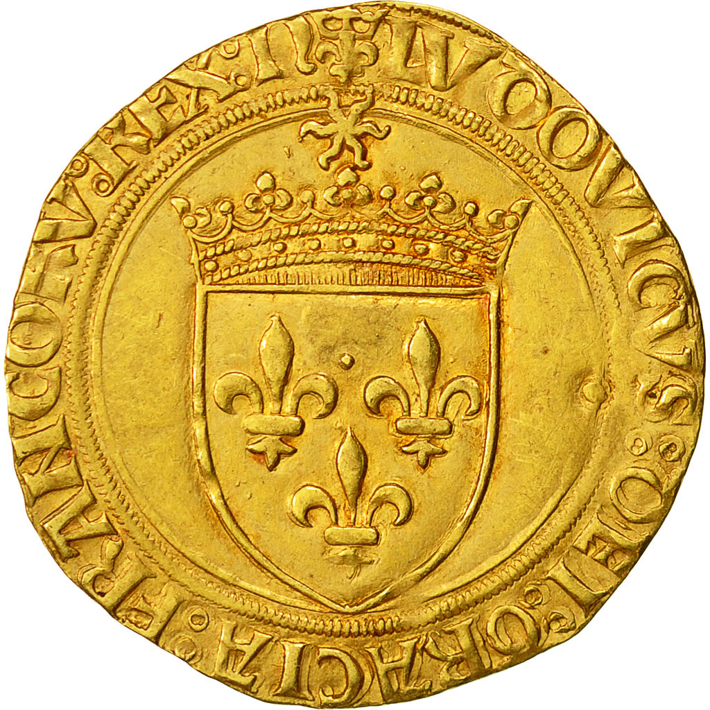 Coin, France, Louis XII, Ecu d'or, La Rochelle, EF(40-45), Gold, Duplessy:647