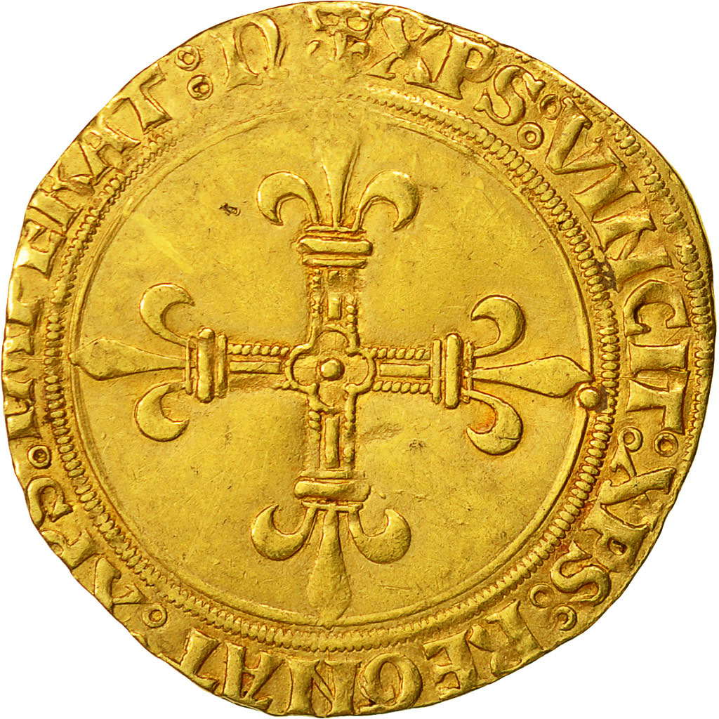 Coin, France, Louis XII, Ecu d'or, La Rochelle, EF(40-45), Gold, Duplessy:647