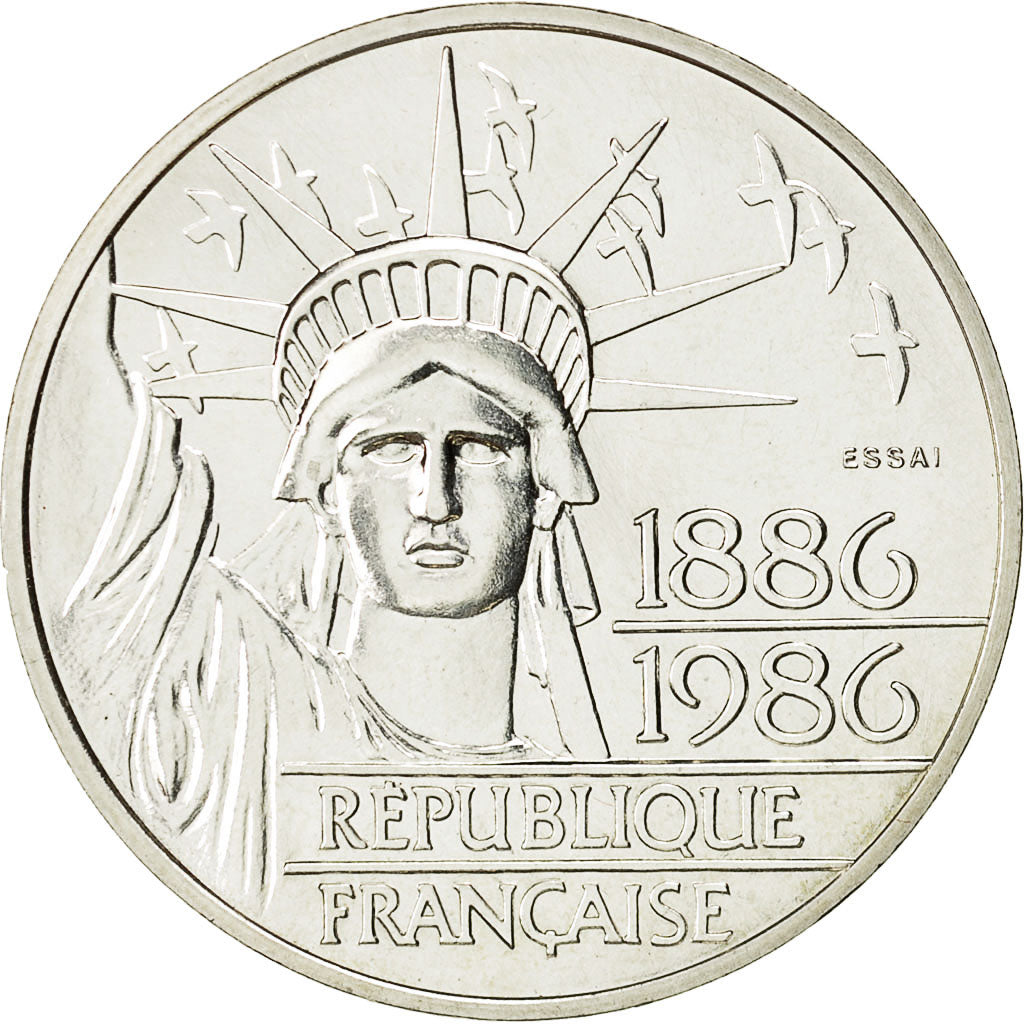 Coin, France, Statue de la Liberté, 100 Francs, 1986, Paris, ESSAI, MS(63)