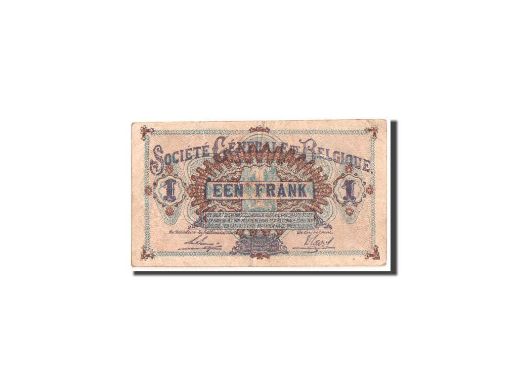 Banknote, Belgium, 1 Franc, 1916, 12.9.1916, KM:86b, EF(40-45)
