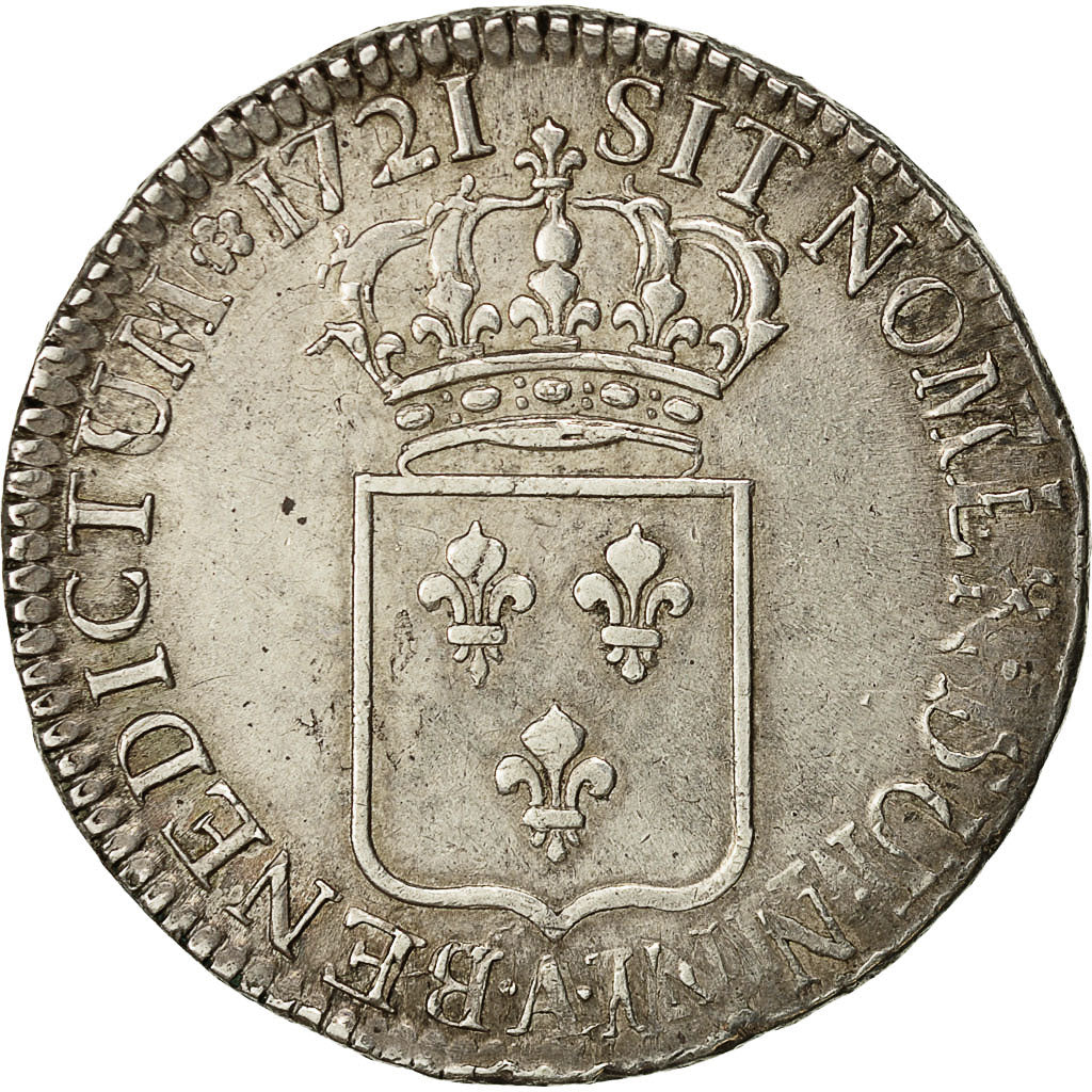 Münze, Frankreich, Louis XV, Écu de France, Ecu, 1721, Paris, SS, Silber