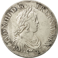 Moneta, Francia, Louis XIV, Écu à la mèche courte, Ecu, 1643, Paris, MB+