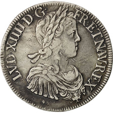 Monnaie, France, Louis XIV, Écu à la mèche longue, Ecu, 1649, Aix, TB+
