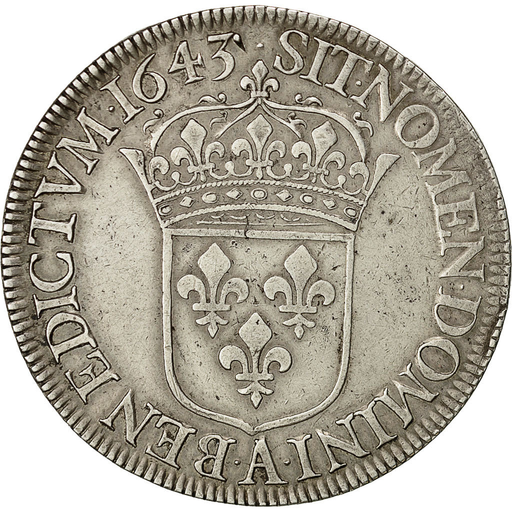Coin, France, Louis XIII, Écu de 60 Sols, deuxième poinçon de Warin, Ecu