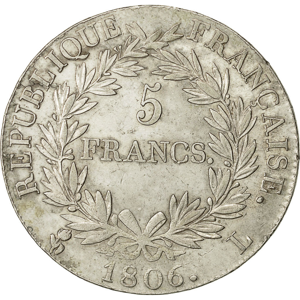 Münze, Frankreich, Napoléon I, 5 Francs, 1806, Bayonne, SS+, Silber, KM:673.8