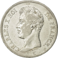Coin, France, Charles X, 5 Francs, 1825, Marseille, EF(40-45), Silver
