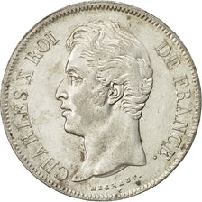 Munten, Frankrijk, Charles X, 5 Francs, 1827, Lille, PR, Zilver, KM:728.13