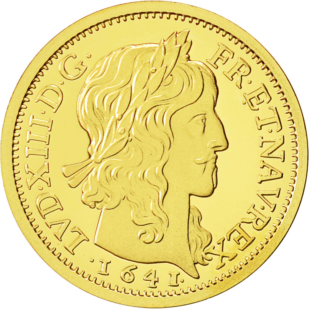 France, Medal, Reproduction Louis XIII, 1641, MS(63), Gold
