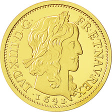 France, Medal, Reproduction Louis XIII, 1641, MS(63), Gold