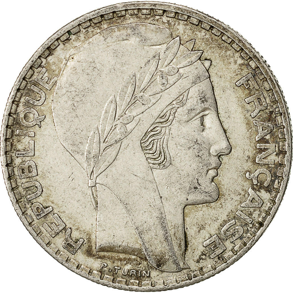 Moneta, Francia, Turin, 20 Francs, 1937, Paris, BB, Argento, KM:879, Gadoury:852