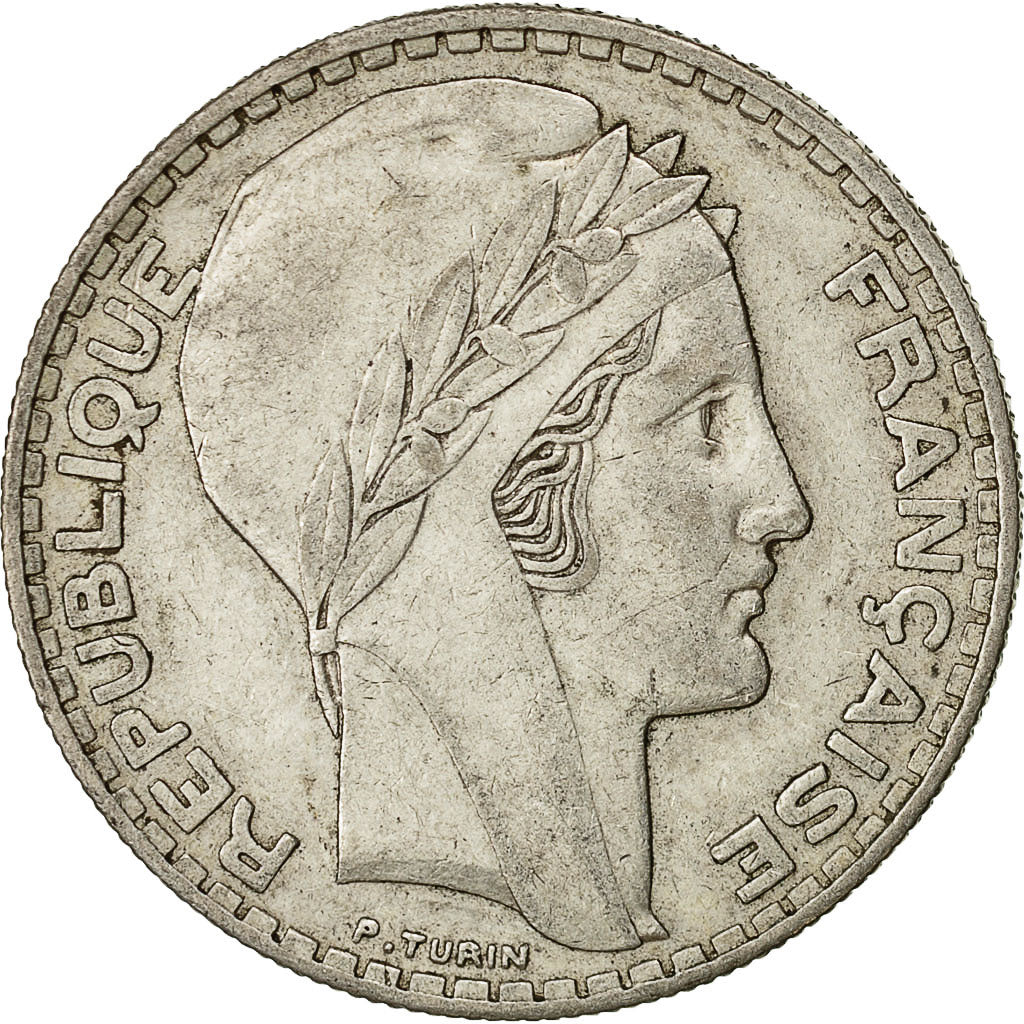 Moneta, Francia, Turin, 20 Francs, 1937, Paris, BB, Argento, KM:879, Gadoury:852